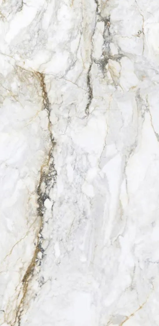 Pisa Gold White Polished Rectified GL Porcelain 900x1800x11.5mm (1,62sqm2/box)