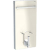 Monolith sanitary module for bidet, 101 cm, with towel rail: sand grey glass, aluminium
