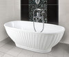 Faience Freestanding Bath Matt White 1690x735x570mm