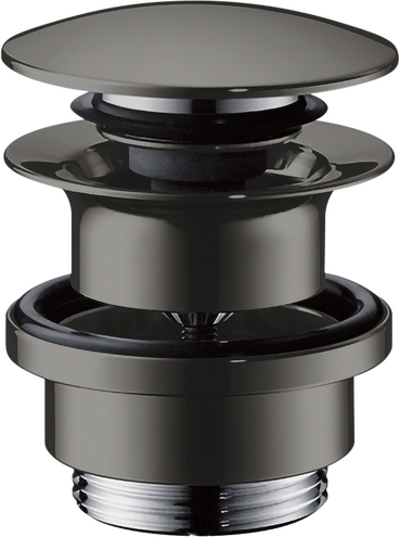 Waste Set Push-open For Basin And Bidet Mixers Polished Black Chrome