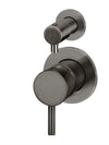 Round Diverter Pin Mixer finished set - Gun Metal