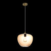1xE27 Apple Small Glass Pendant Amber