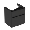 Smyle Square cabinet for washbasin, with two drawers Lava