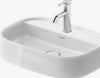 Zencha Washbowl, 55cm, ground without overflow, with tap platform, 1 taphole, WHITE