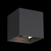 2x3W LED SMDsquare Wall IP54 DarkGrey WW