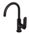 Satin Black Gooseneck Basin Mixer