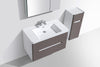 Venice 600 Gloss Grey Double Draw Vanity Set
