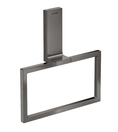 Axor Universal Rectangular Towel Ring Polished Black Chrome