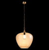 1xE27 Apple Large Glass Pendant Amber