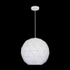 1xE27 Lrg LaserCut Metal Ball Pendant WH