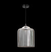 1xE27 BELL JAR Glass Pendant Black/Smoke
