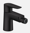 Hansgrohe Talis E Single Lever Bidet Mixer With Pop-Up Waste Set Matt Black