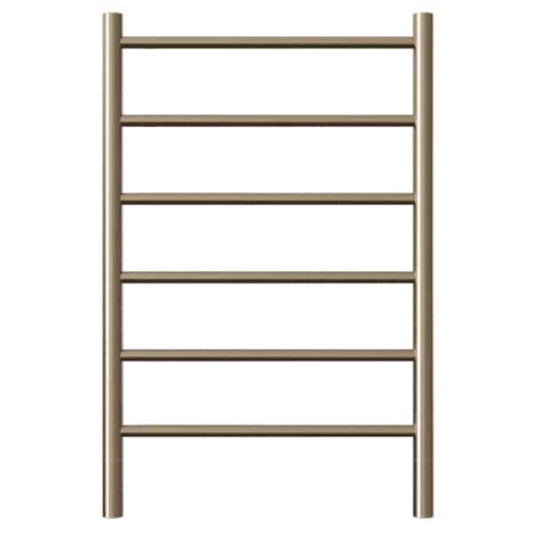 Jeeves Spartan Six Heated Towel Rail 520 Straight, Warm Brass Finish - 520x790 mm