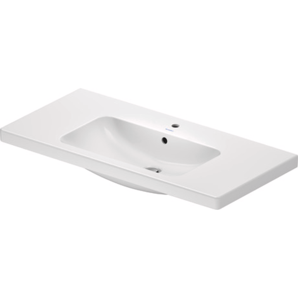 Furniture washbasin D-Code 1000mm White with Overflow and Tap Platform