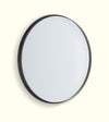 Deep Frame Circular Mirror Smooth Black.