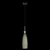 1xE14 Single Pendant Long Glass Green