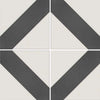 H15 Gemini Black 2 150x150x8.5mm Porcelain Matt Tiles (1.00sqm/box)
