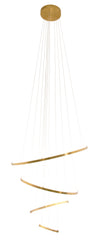 58W LED Ribbon Pendant Gold