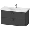 Xbase Vanity Unit Wall-Mounted Graphite Matt 1000X458X560 mm