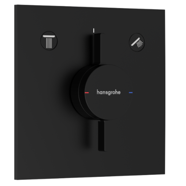DuoTurn E Mixer for concealed installation for 2 functions Black