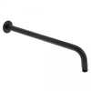 Shower Arm Long 400mm Round Heavy Black - Box