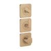 Citterio C Thermostatic module 380x120 for concealed installation with escutcheons for 3 functions