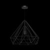 1xE27 Large Prism Metal Pendant Black
