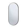 Deep Frame Pill LED Backlit Mirror Matt Black 600 mmx1200x30mm
