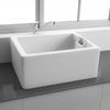 Jennifer Kitchen Sink Countertop Fire Clay Polished White 595x455x250mm