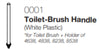 T-Brush Handle (White Plastic) -POLS