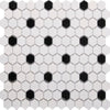 White Matt / Glossy Black Dots (23x26) 260x305 (12.85 Sheet / m²)