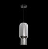 1xE27 CYLINDER Glass Pendant Black/Smoke