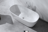 Aquila Freestanding Bath White Includes built in acrylic slot overflow & Chrome waste - 1700x800x580