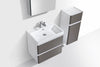 Milan 600 Gloss GreyDouble Draw Vanity Set