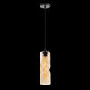 1xE27 Twisted Glass Pendant Black/Amber