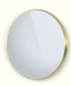 Deep Frame Circular Mirror - 60cm Diam - 30mm Frame - Matte Brass