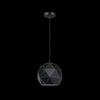 1xE27 Small LaserCut Metal Ball Pend BL