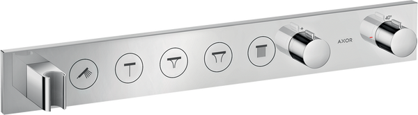 Thermostatic module Select 670/90 for 5 functions Chrome