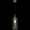 1xE27 Nougat 43cm Glass Pendant AB/Clear