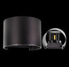 2x3W LED SMD Round Wall IP54 Black WW