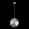 1xE27 S/Steel Round Mesh Pendant Chrome