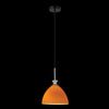1xE14 Single Pendant Small Glass Orange