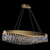 30W LED Imperial Oval Gold+Crystal Chand