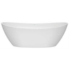 DuraVato Freestanding Bath Overflow and Chrome Push Open Waste Polished White 1800x800mm