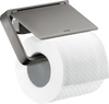 AXOR Universal Softsquare Toilet Paper Holder With Cover Polished Black Chrome