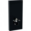 Monolith sanitary module for wall-hung WC, 101 cm, front cladding made of glass: black glas