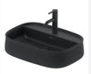Zencha Washbowl, 55cm, ground without overflow, with tap platform, 1 taphole, ANTHRACITE Matt