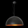 1xE27 Large Dome Pendant Black & Gold