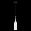 1xE14 Single Pendant Long Glass White