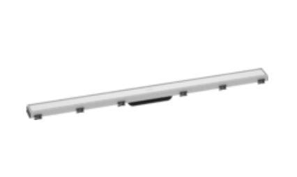 Hansgrohe Raindrain Match Finish Set Shower Drain 1000 With Height Adjustable Frame Matt White
